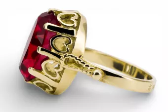 Vintažiniai amatai Žiedas Rubinas 14k geltono aukso vrc134y